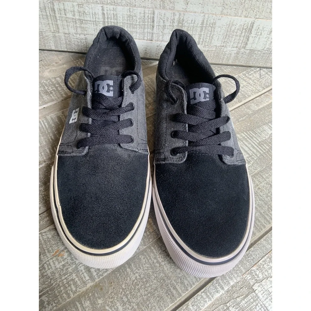 DC Shoes Trase TX Skate Shoe Black Gray ADYS300259 Men's Size‎ 8 Skateboarding